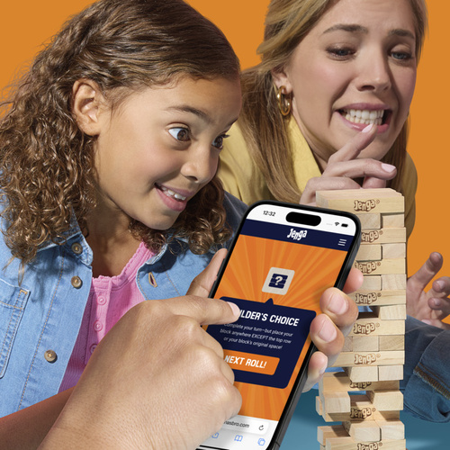 Gra zręcznościowa Jenga Classic aplikacja cyfrowa kostka Hasbro G1499