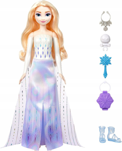 Disney Princess Spin & Reveal Elsa lalka modowa 11 niespodzianek HTG25