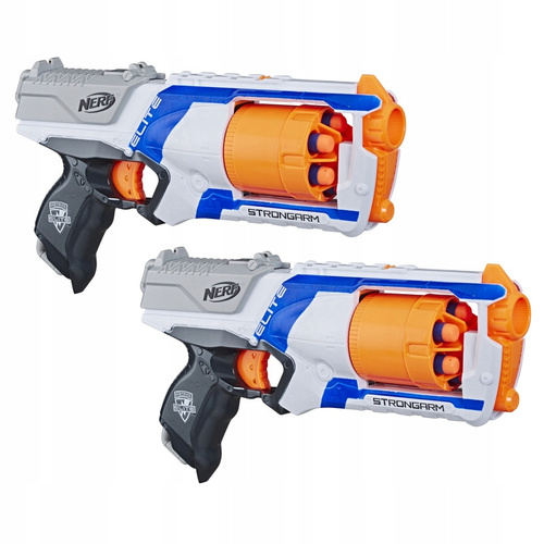 Nerf N-Strike Elite Blaster Wyrzutnia 2 x Strongarm zestaw dla dwóch B8995