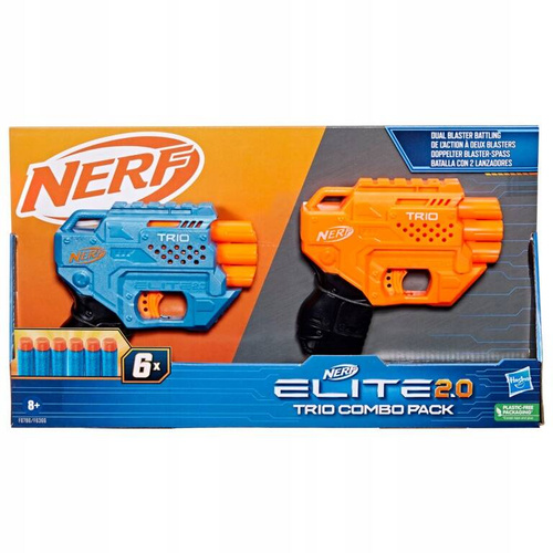 Hasbro Nerf Elite 2.0 Trio Combo Pack 2 blastery + 6 strzałek F6786