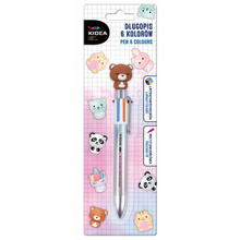 DŁUGOPIS 6W1 AUTOMATYCZNY 6 KOLORÓW Z FIGURKĄ KIDEA