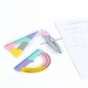 Zestaw geometryczny A puzzle 20 cm 4 elementy pixele pastelowe Kidea