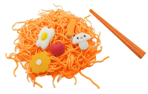 Ramen Nudle Slime Uśmiechnięty Grzybek makaron slime zestaw kreatywny Epee