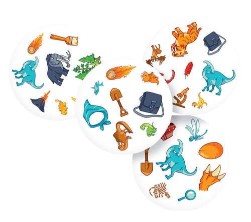 Gra Dobble Dinozaury planszowa familijna dla dzieci Rebel