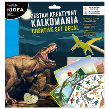 ZESTAW KREATYWNY KALKOMANIA DINOZAURY KIDEA 92543