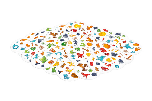 Gra Dobble Dinozaury planszowa familijna dla dzieci Rebel