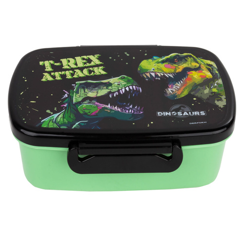 Lunchbox śniadaniówka z ruchomą przegrodą T-Rex Dinozaur bez BPA Derform