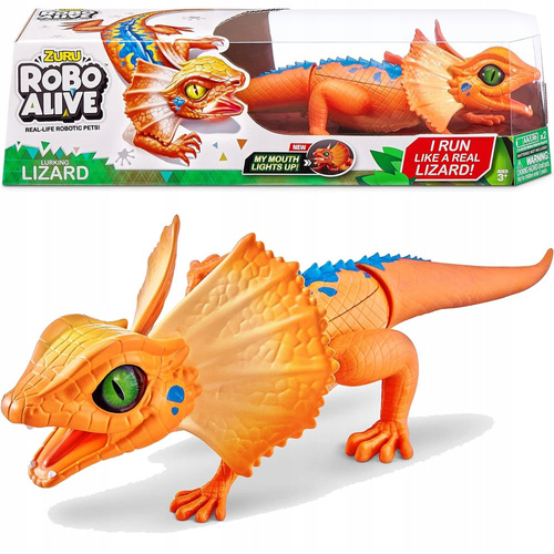 ZURU Robo Alive Lizard Figurka interaktywna Jaszczurka biegająca pomarańcz