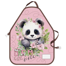 Fartuszek ochronny do prac plastycznych dla dziewczynki Panda różowy