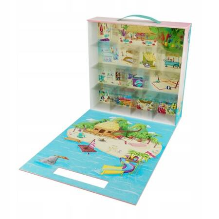 FLOCKIES WALIZKA DOMEK TROPIKALNA WYSPA + 1 FIGURKA