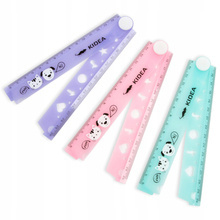 LINIJKA SKŁADANA 30CM Z SZABLONAMI MIX KIDEA 97418