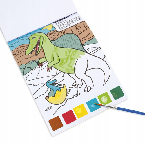KIDEA MALOWANKA Z FARBAMI I PĘDZELKIEM DINO 91935