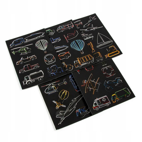 Kidea Naklejki do wydrapywania wydrapywanki Pojazdy