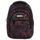 Plecak szkolny BackUP Blaze dla chłopca ogień lawa czarny czerwony O43