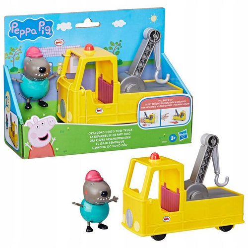 Świnka Peppa Holownik Ciężarówka Dziadka Psa z figurką Hasbro F9519