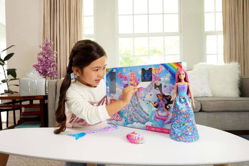 Barbie Dreamtopia Kalendarz Adwentowy Lalka modowa i 24 niespodzianki HRG90