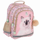 Plecak szkolny Cleo i Frank dla dziewczynki Kotek klasa 1-3 różowy beżowy