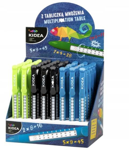 DŁUGOPIS Z TABLICZKĄ MNOŻENIA MIX KIDEA 90167