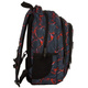 Plecak szkolny BackUP Blaze dla chłopca ogień lawa czarny czerwony O43