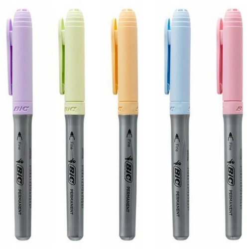 BIC INTENSITY MERKER PERMANENTNY PASTELOWY 5 KOL.