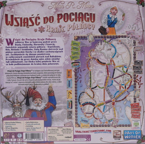 Rebel Gra planszowa Wsiąść do Pociągu Kraje Północy PL