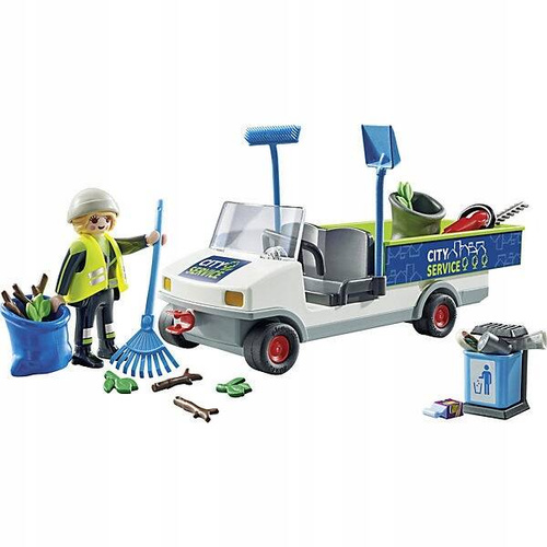 PLAYMOBIL SPRZĄTANIE MIASTA SAMOCHODEM ELEKTRYCZNYM