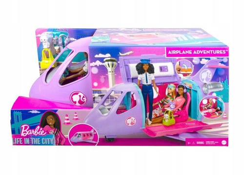Barbie Zestaw Lotnicza Przygoda Samolot Lalka Pilotka HCD49