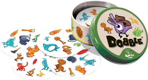 Gra Dobble Dinozaury planszowa familijna dla dzieci Rebel