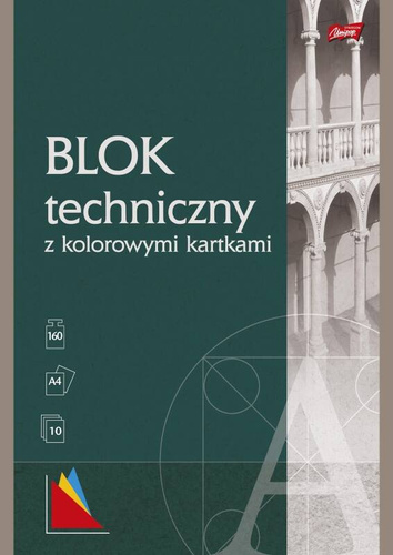 BLOK TECHNICZNY KOLOROWY A4 10K UNIPAP