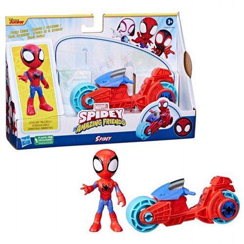HASBRO SPIDERMAN SPIDEY FIGURKA Z MOTOCYKLEM