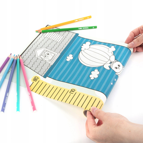 Kreatywna Miarka Wzrostu Memories na ścianę naklejki kredki Kidea