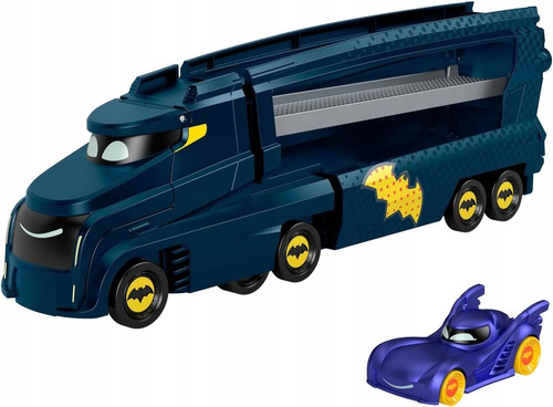 Transporter samochodów Batwheels Bat-Big Rig + auto Fisher Price HMX07