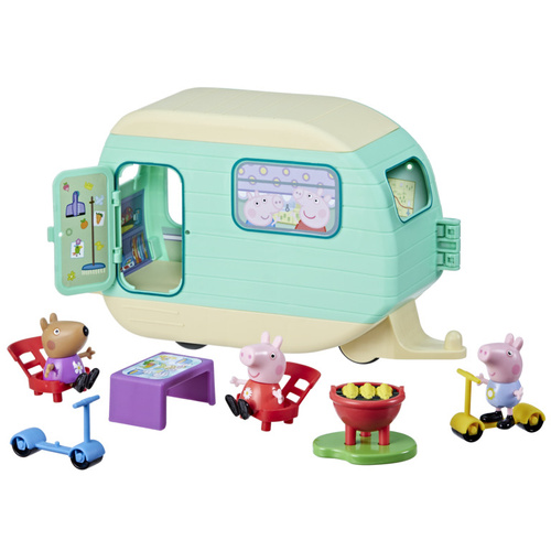 Świnka Peppa Przyczepa Kempingowa Peppy 3 figurki akcesoria Hasbro F8863