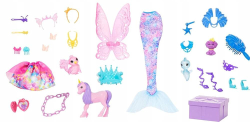 Barbie Dreamtopia Kalendarz Adwentowy Lalka modowa i 24 niespodzianki HRG90