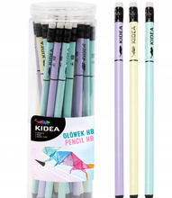 OŁÓWEK PREMIUM Z GUMKĄ HB PASTEL KIDEA 97210