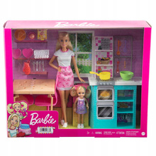 Barbie Siostry Zestaw Wspólne Pieczenie 2 lalki Barbie i Chalsea HBX03