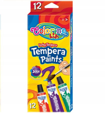 Colorino Farby tempera w tubach 12 ml 12 kolorów 68420