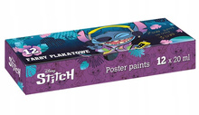 Coolpack Disney Farby plakatowe 12 kolorów 20 ml Stitch 54762PTR