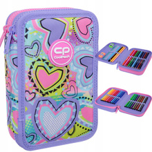 Coolpack Jumper 2 Piórnik podwójny z wyposażeniem Pastel Heart F066832