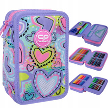 Coolpack Jumper 3 Piórnik potrójny z wyposażeniem Pastel Heart F067832