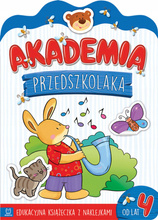 Edukacyjna książeczka z naklejkami Akademia przedszkolaka od 4 lat