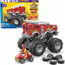 Mega Klocki Hot Wheels Monster Trucks 5-Alarm + łazik ATV Pojazd