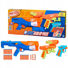 NERF N-Series Zestaw 3 blastery Gear Up Pack 18 strzałek N1 Hasbro F8633