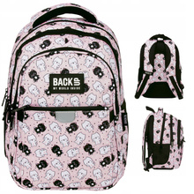Plecak Szkolny dla dziewczynki klasa 1-3 Backup P32 Kotki Róż Derform