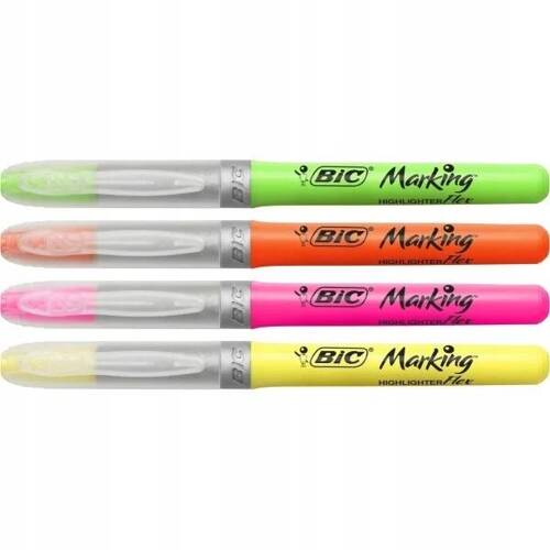 BIC HIGHLIGHTER FLEX ZAKREŚLACZ 4 KOLORY NEONOWE