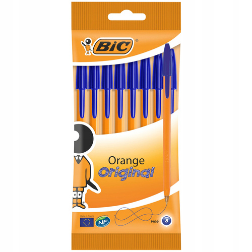 BIC ORANGE ORIGINAL DŁUGOPIS NIEBIESKI 8 SZT.