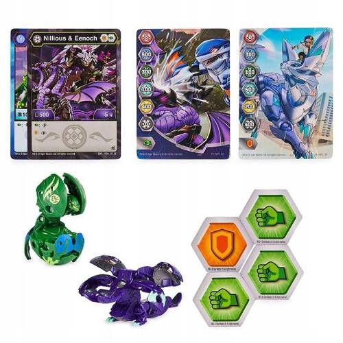 Bakugan Legends Baku-Tin Puszka kolekcjonera + Gargonoid x Webam 2 figurki