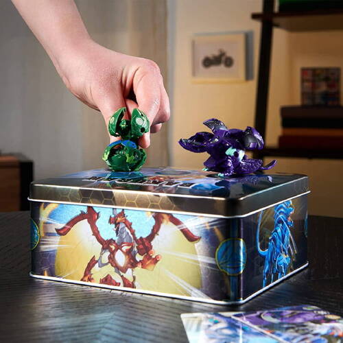 Bakugan Legends Baku-Tin Puszka kolekcjonera + Gargonoid x Webam 2 figurki