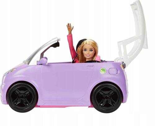 Barbie Samochód Kabriolet Elektryczny 2w1 dla lalek HJV36