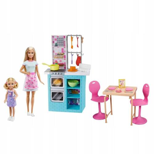 Barbie Siostry Zestaw Wspólne Pieczenie 2 lalki Barbie i Chalsea HBX03